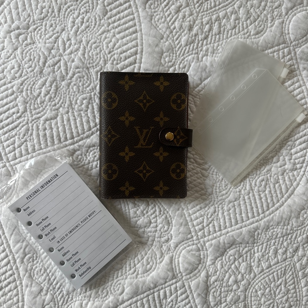 Louis Vuitton Brown and Gold Monogram Agenda/Binder